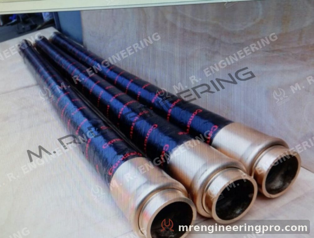 12 metre DN125 concrete delivery hose, packed